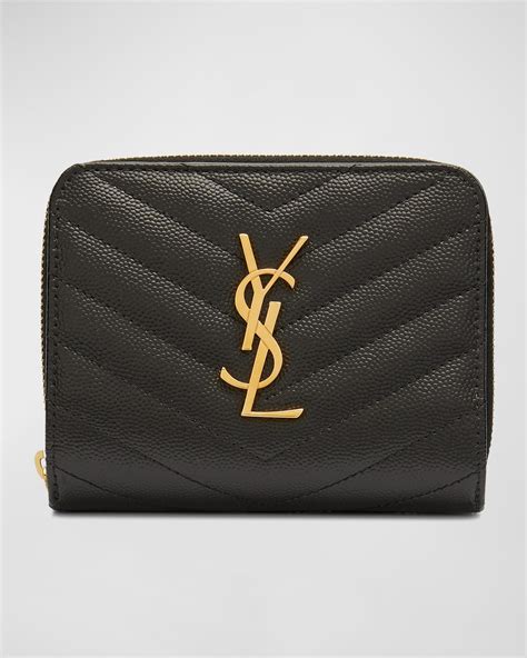 ysl monogram wallet zipper|YSL zip wallet.